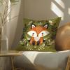 Colorful Plant And Insect Home Prints Pillow Case Double-Sided Plush Sofa Cushion Covers Organic Breathable Invisible Zipper