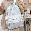 Schoolbag spring new Korean version ins Mori department college style high-value girl shopping backpack middle school student solid color backpack