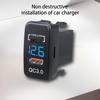 12-24V Car Charger Adapter LED Voltmeter QC3.0 Type C PD Auto Mobile Phone Charger Adapter Dual USB Ports Fast Charger Socket