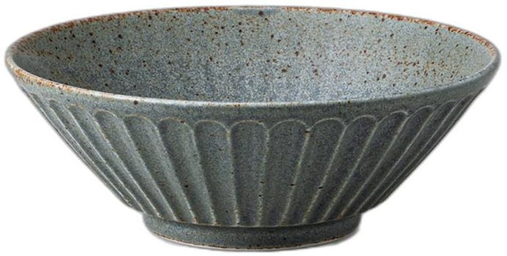 

Earthenware Style Blue Shaved Ramen x x Chinese Rice Bowl Setomonohonpo [19.5 19.5 7.5cm 1000cc] синий