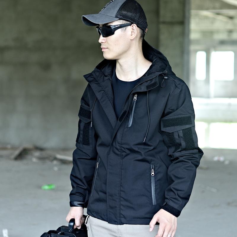 Men 'S Tactical Windbreaker Military Jacket Outdoor Mountaineering Hunting Windfooof Hooded Coats Waterproof Sports Outerwear