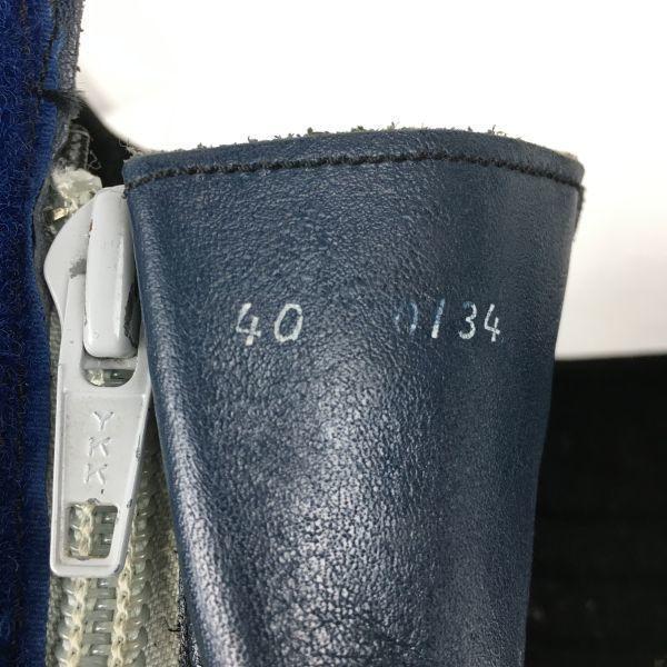 Daytona Vintage Leather Riding Motorcycle Boots Size 40 (Approx. 25.0cm) Gray×Navy Boots/Bike(USED)