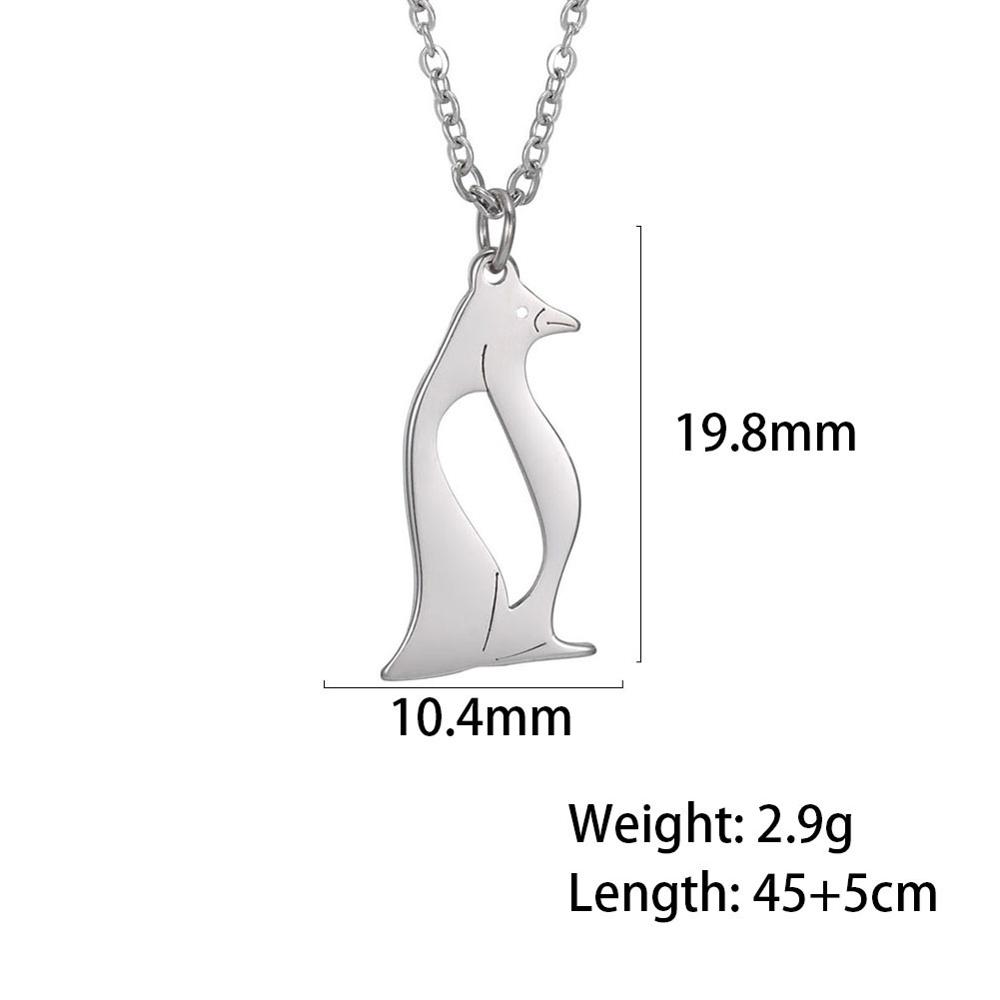 Cazador Stainless Steel Animal Pendant Necklace Cute Cat Dog Pet Whale Elephant Fish Penguin Necklaces Jewelry Gift for Women