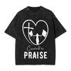 Novelty I Was Made To Praise The Lord Christian Music Word Cloud Tshirts Men Cotton T Shirt Short Sleeve Tees Big Size Clothes