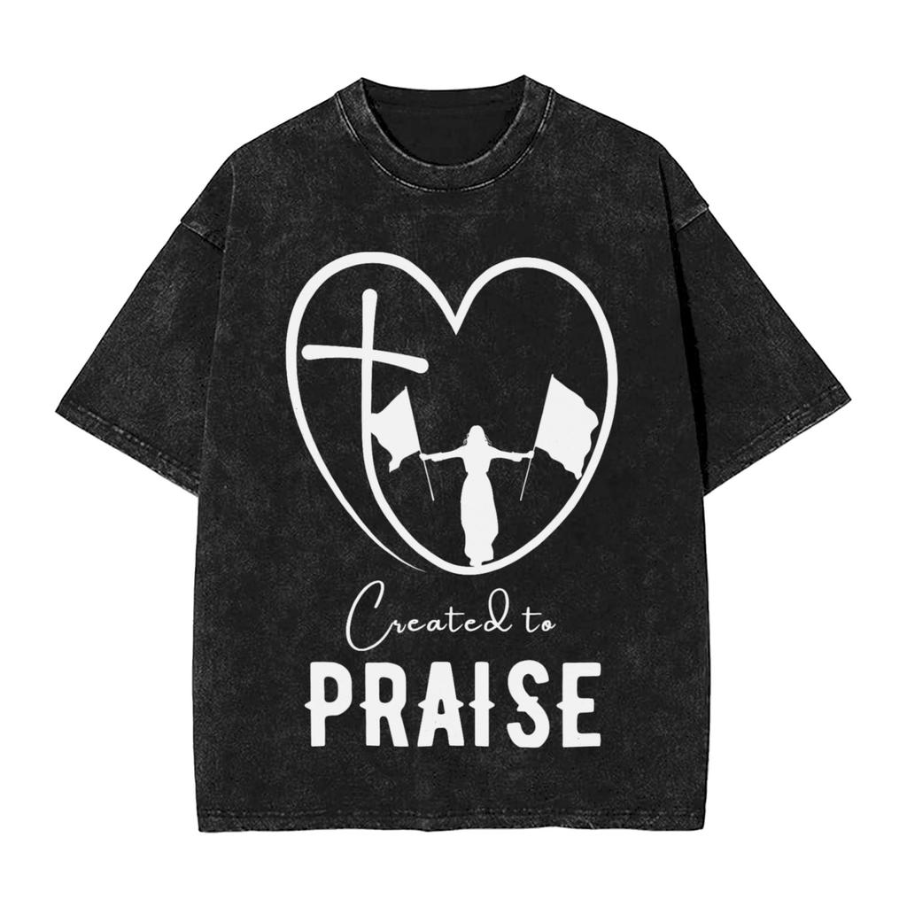 Novelty I Was Made To Praise The Lord Christian Music Word Cloud Tshirts Men Cotton T Shirt Short Sleeve Tees Big Size Clothes