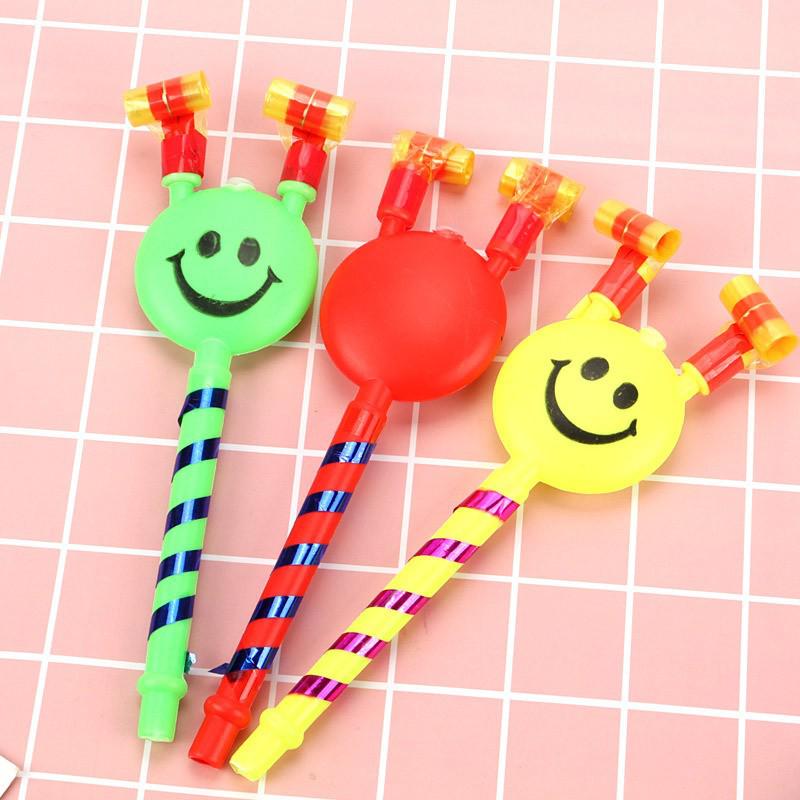 Medium Smiley Face Dragon Toy Whistle for Kids Parties and Activities
