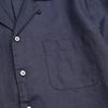 BROOKS BROTHERS Linen Camp Solid Shirt (Navy) (Bbtpmm6396Qem)