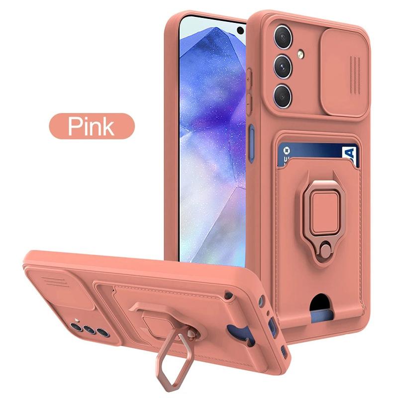 Slide Camera Card Slot Case For Sansung Galaxy A55 A32 A25 A54 A34 A24 A73 A53 A33 A23 A13 A72 A52 A32 A22 A71 A51 5G 4G Cover