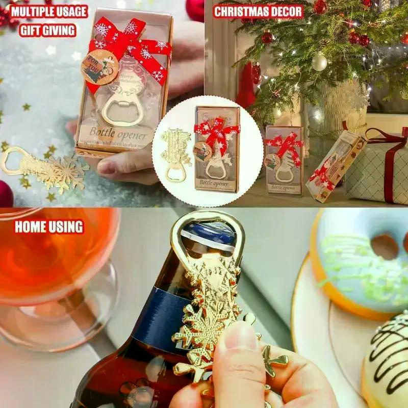 Abridor de Garrafa de Metal Durável de Natal Feliz Natal Ano Novo Decoração Abridor de Garrafa de Cerveja Papai Noel Boneco de Neve Abridor de Natal Bar Doméstico