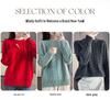 Women's Color-Block Pure Wool Sweater, Cable Knit, Thickened, Loose Fit, Slimming Pullover