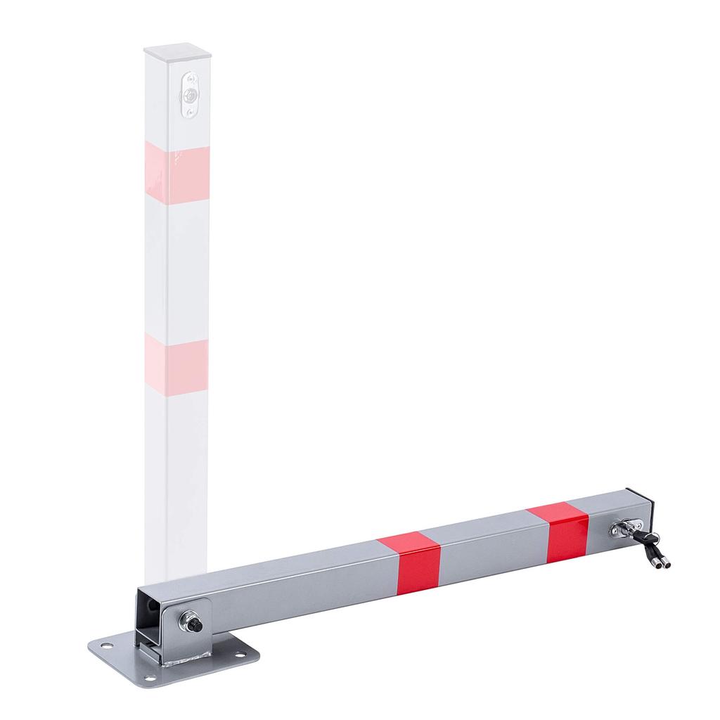 KADAX, folding parking post, 65.5 cm, grey-red