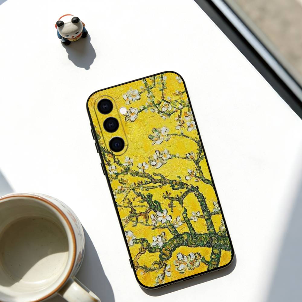 

Garden Paint Art Phone Case For Samsung Galaxy A73,A72,A71,A70,A53,A52,A51,Soft Black Cover Samsung a22 5g