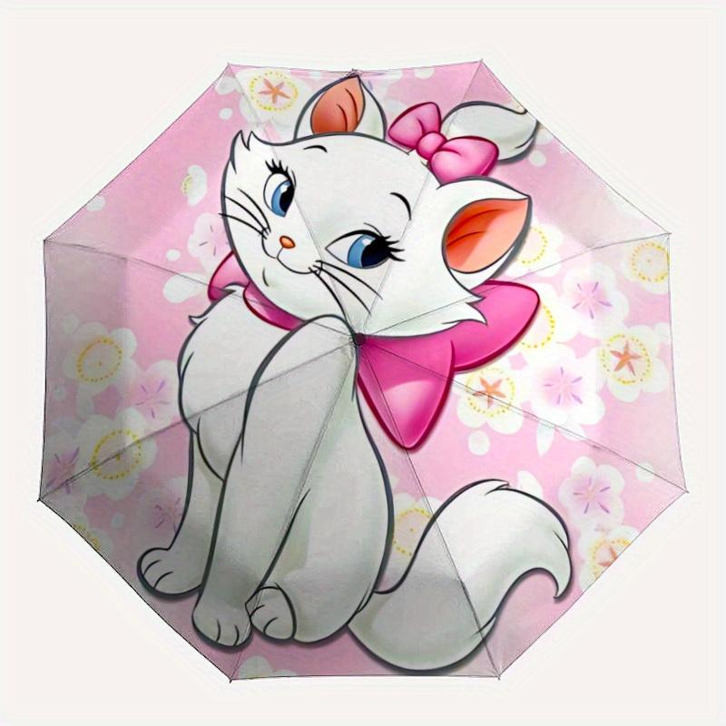 1pc The Aristocats, Marie Automatic Umbrella 8-Bone Design Compact Gear for Outdoor Travel,Perfect Gift for Friends  Birthdays yy250815018