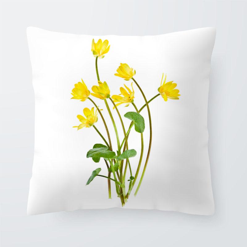 Bedroom living room home decoration pillowcase flower pattern   sofa cushion cover
