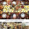 Summer Fresh Lemon Print Table Runner Bright Fruit Pattern Decorative Table Cover for Dining Kitchen Home Decor