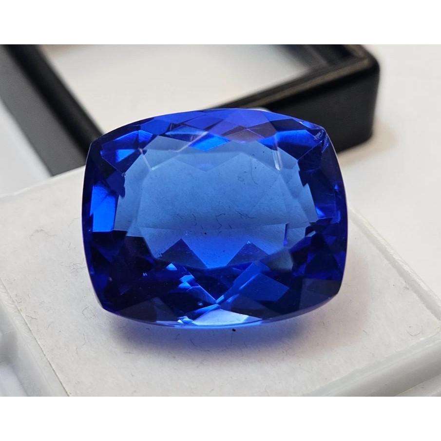 Fabulous Blue Sapphire Natural Cushion Cut 16-17 Ct Certified Loose Gemstone