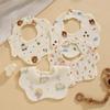 Random 1pcs Baby Bibs Simple Cotton Newborn Bibs Children's Accessories Drool Bib