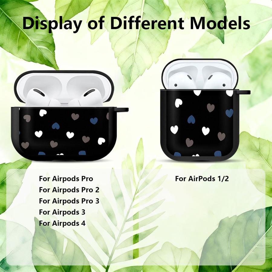 Brown Love Heart Case For Airpods Pro Pro3 2 4 1 Pro2 3 Earphone Cases Cover