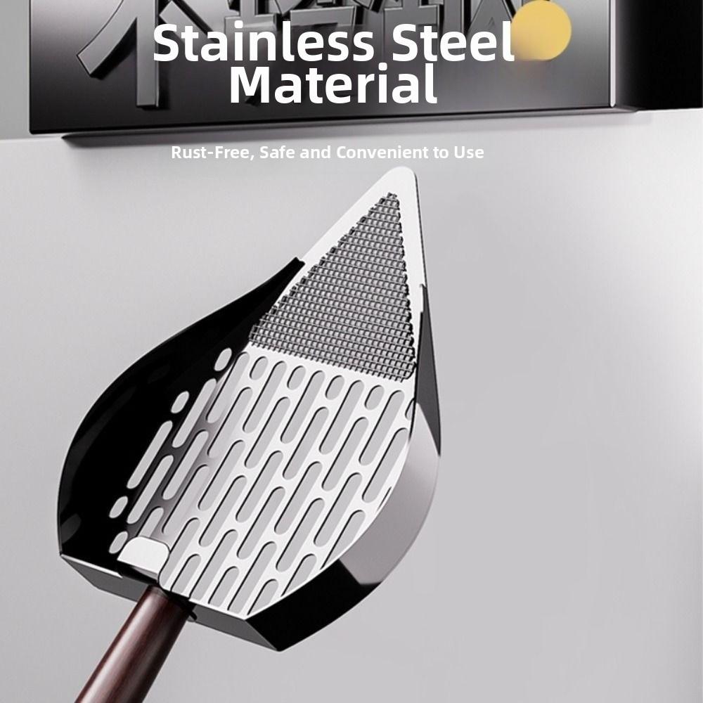 Wood Handle Cat Litter Scoop Stainless Steel Waste Removal Sifting Tool  Cat Supplies