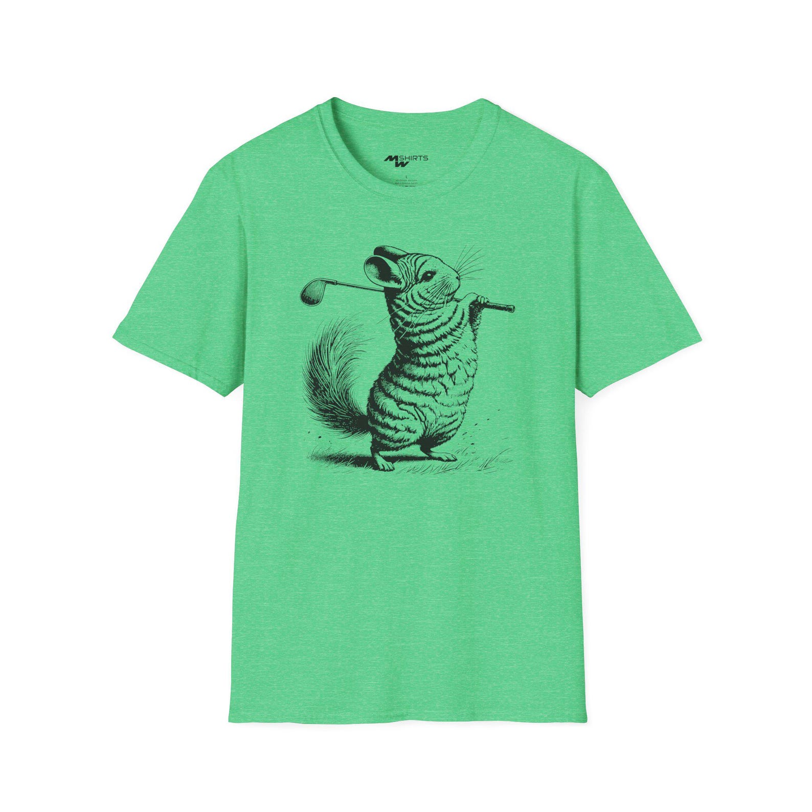 Playful Golfing Chinchilla T-Shirt XL