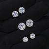 Fashion Stud Earrings 18K Gold Plated Sterling Silver 925 Hoop Earrings Gemstone Moissanite Piercing Men Women Tarnish Earrings