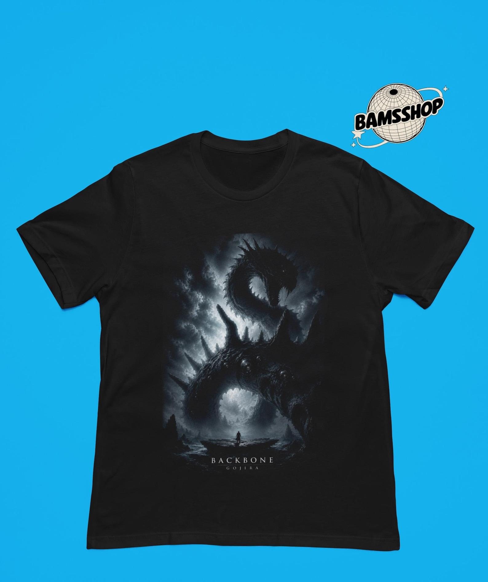 Gojira T-Shirt - Metal Music Shirt - Backbone_Magma - Gojira Merch - Unisex Rocker Clothing L