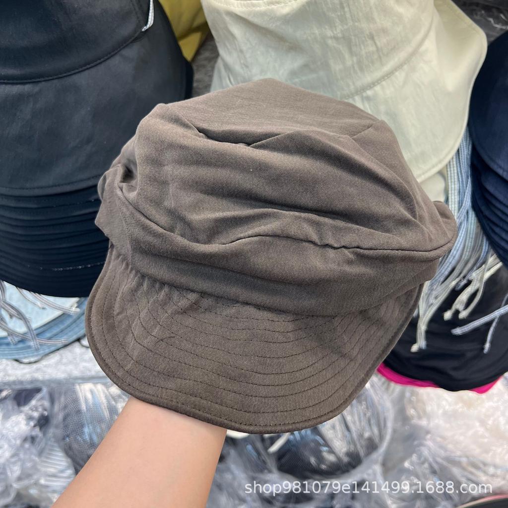 Retro Pleated Beret Women's Light and Breathable Versatile Face Small Sunshade Sun Protection Painter Cap
