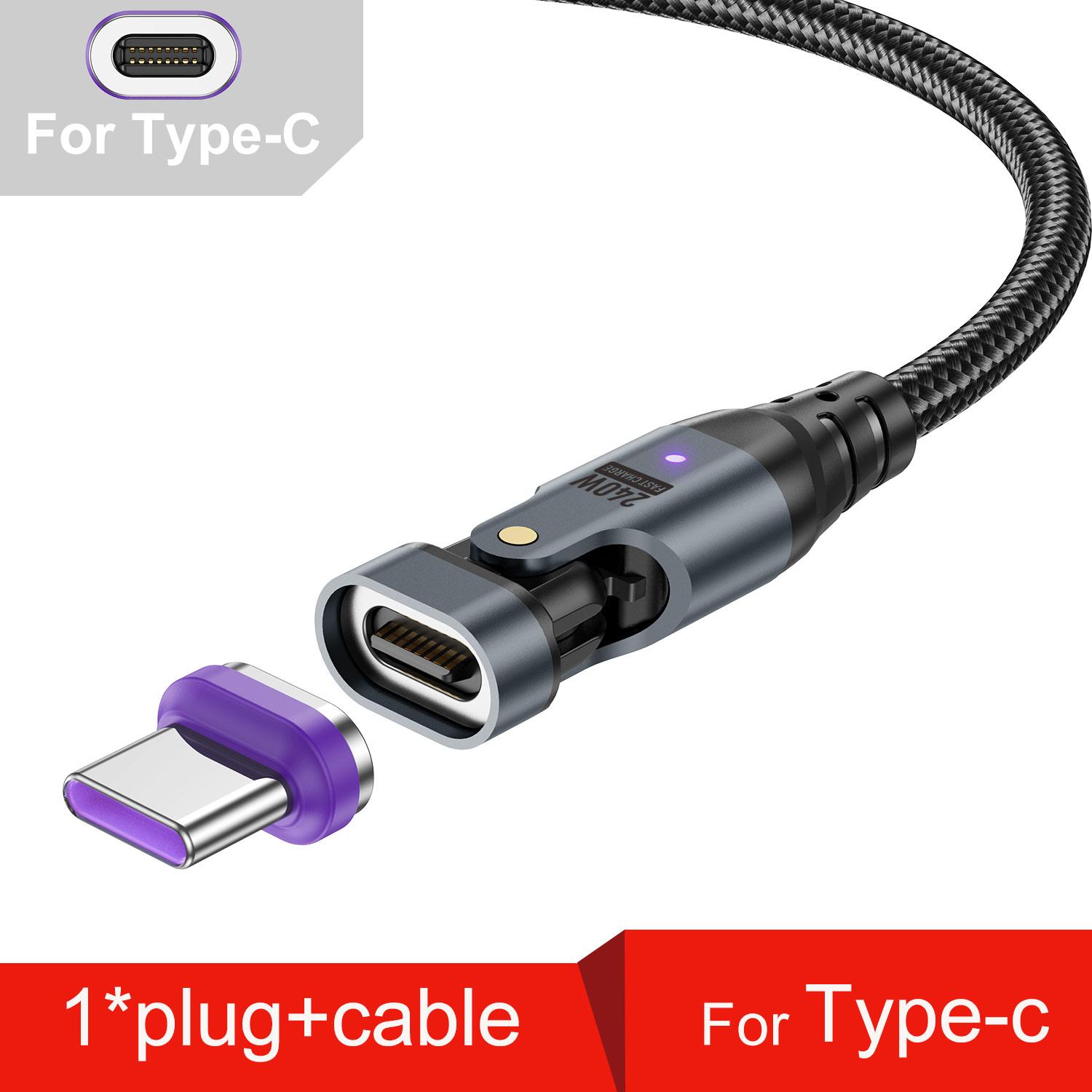 

240 Вт Магнитный кабель Type-C для быстрой зарядки USB C-кабель для iPhone 15Pro Max для Xiaomi 14Pro для Samsung S23 1m