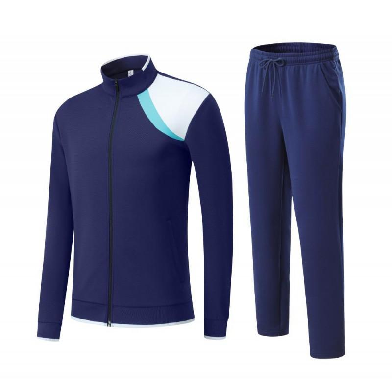Unisex Sportswear Set Basketball Training Running Soccer Coaching V-Neck Long Sleeve Tracksuit