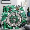 Custom Name,Celtic FC Printed Flannel Blanket, soft throw for bedroom sofa, washable, Christmas present, great gift.