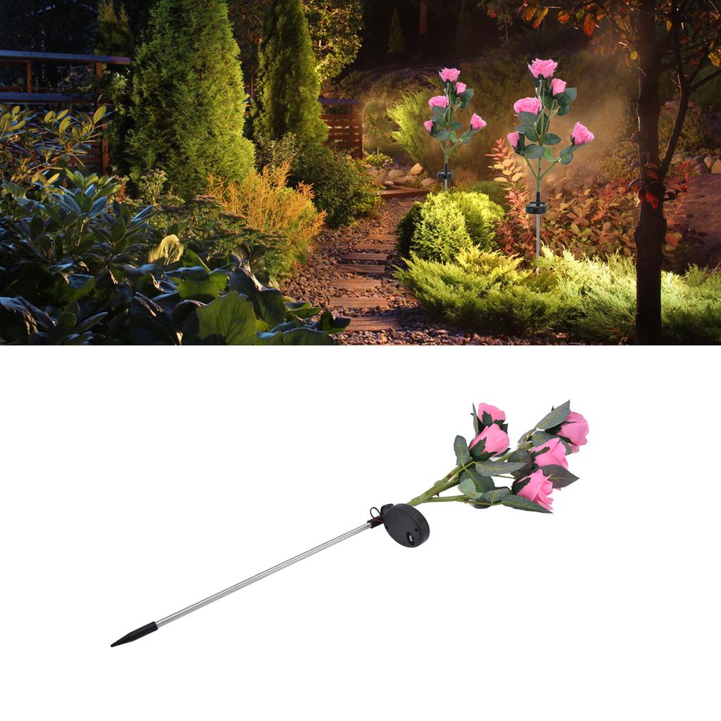Solar Flowers Solar Cell Panel Intelligent Light Control Waterproof Function Solar Flower Lights