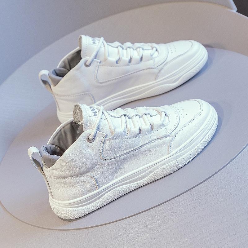 

Белые туфли из натуральной кожи, женские летние новые корейские версии универсальных туфель на плоской подошве 38