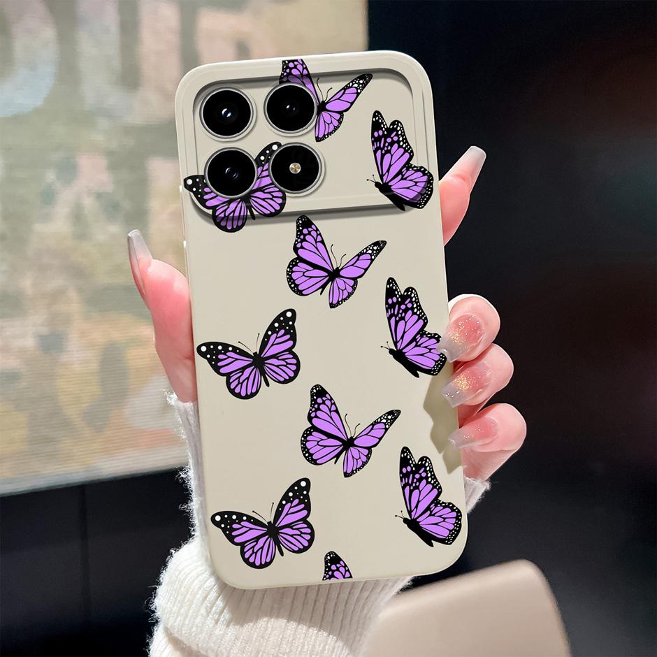 For Xiaomi Poco F8 Pro Ultra Cases Pretty Sweet Girls Liquid Silicone Full Protective Bumper Cover For Poco F8Pro F8Ultra Fundas