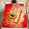 Union Berlin Logo Aufgedruckte Flanelldecke, weicher Überwurf für Schlafzimmer Sofa, waschbar, Fanartikel, tolles Geschenk.