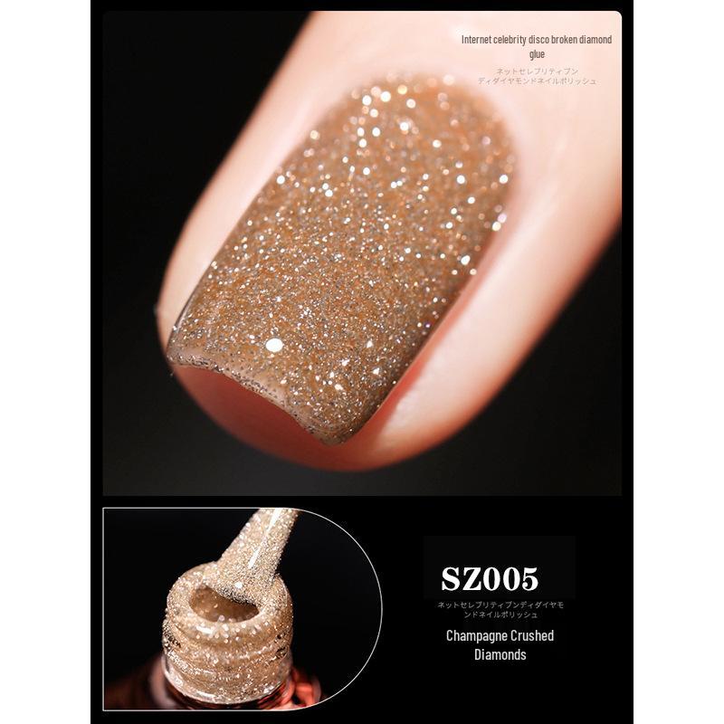 18-Color Ultra Bright Crushed Diamond Glitter Nail Gel Polish