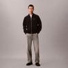 Calvin Klein Business Casual Letter Jacquard Color Block Small Stand Collar Knit Sweater Men Sweater 4LE306G