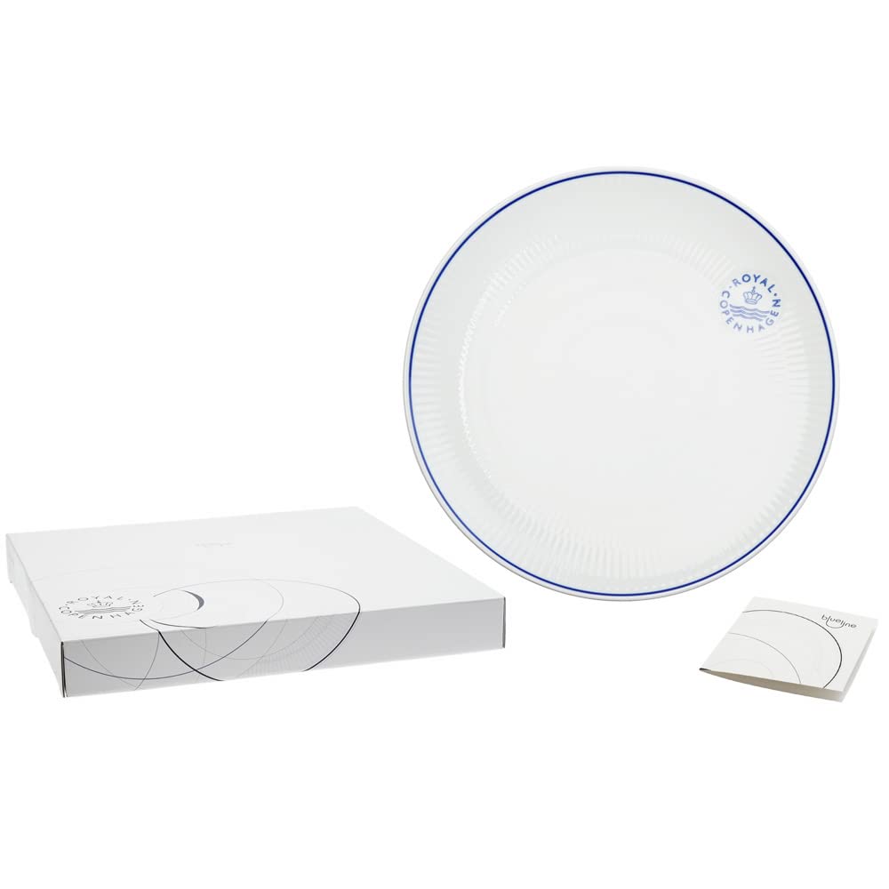 

Royal Copenhagen Blue Line Coupe Plate, 23cm, White, 1058881, Perfect as a Wedding Gift