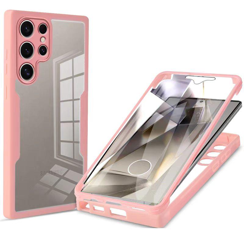 360 Full Protection Case for Samsung Galaxy S22 Ultra S21 S22 Plus A51 A72 A52 A32 A12 M12 A53 A33 Double-Sided TPU Phone Case