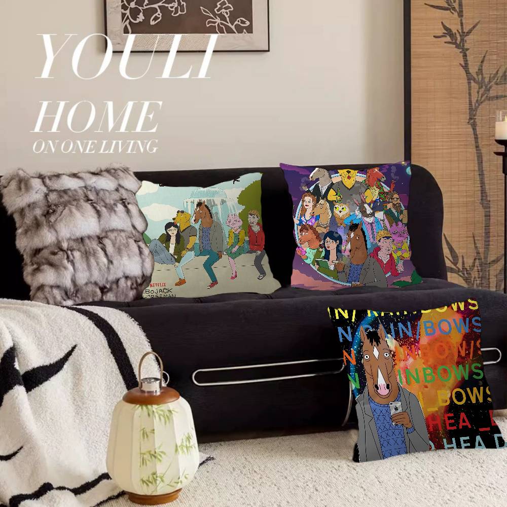 BBoJacksHHorseman Cushion Cover Inches Farmhouse Decor Home Throw Pillow Covers for Couch Decorations