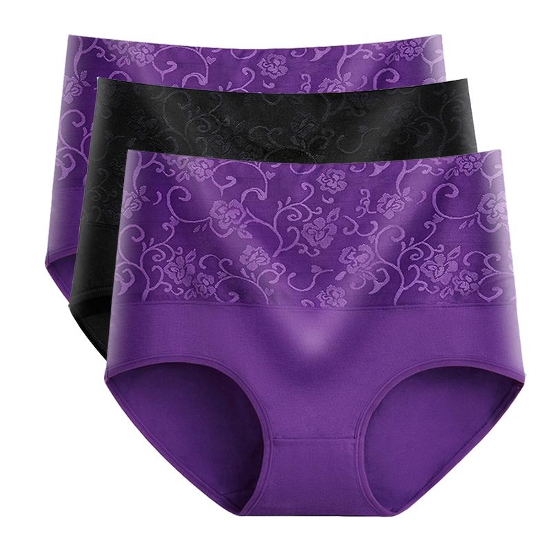 

M-5XL Трусики для жінок з високою талією, абдомінальна білизна, бавовняні безшовні трусики, дівчинка великого розміру, інтимна білизна, жіночі 3 шт./лот 3XL