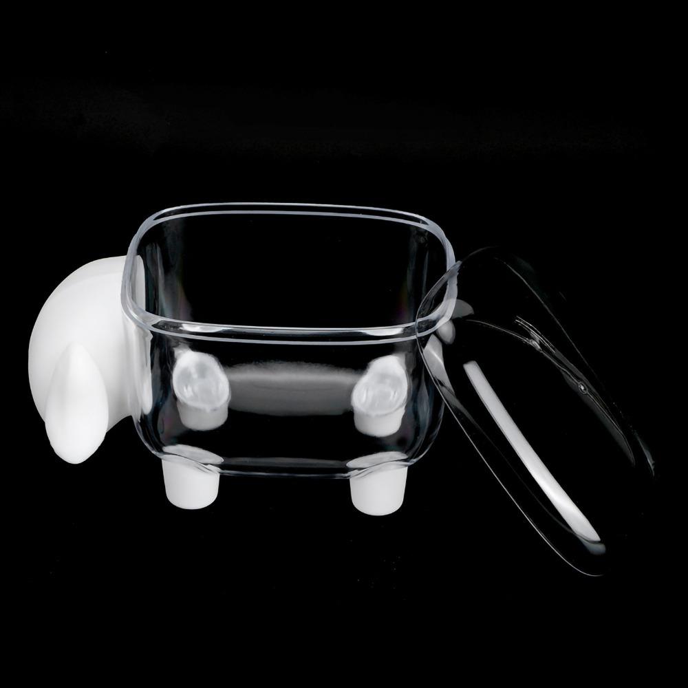 

Cartoon Cotton Swab Box Cute Makeup Cotton Box Holder Container Desktop Organizer Desktop Storage білий
