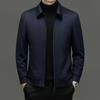 Men's High-End Cashmere & Mulberry Silk Wool Coat - Business Casual Lapel Jacket for Autumn/Winter