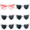 6/8pairs Vintage Heart Shaped Sunglasses Bachelorette Bride Bridesmaid glasses Wedding Bridal Shower Decor woman Hen party gifts 5