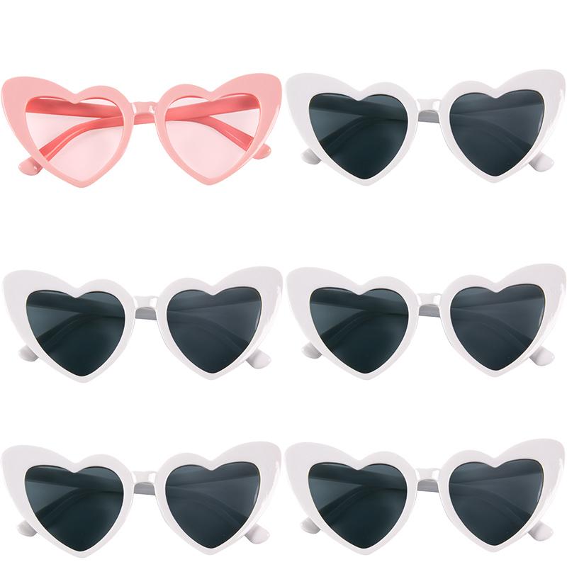 6/8pairs Vintage Heart Shaped Sunglasses Bachelorette Bride Bridesmaid glasses Wedding Bridal Shower Decor woman Hen party gifts 5