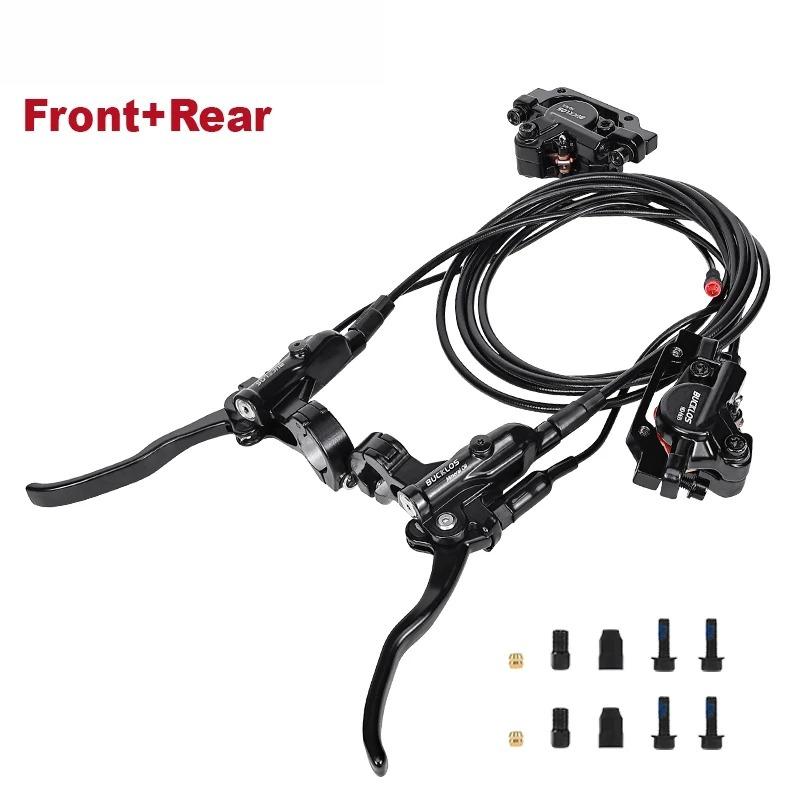 BUCKLOS 2 Piston Power Off Electric Bicycle Brakes for E-Bike Folding Bike Scooter with Rotor Hydraulic Disc Brake Bike Brakes
