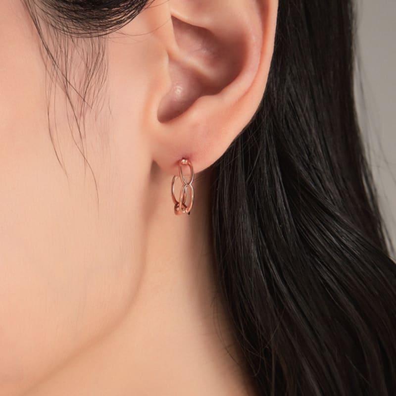 Tirr Lirr Brisa Oval Runda Silver Rosa Örhängen TESSVP15903