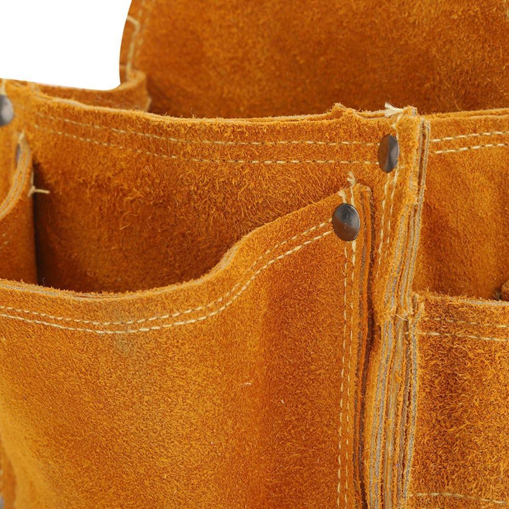 Wearable Tool Waist Bag Multifunctional Tool Storage Toolkit Durable Leather Tool Pouch For Hammer