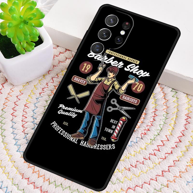 Barber Shop Hair Stylist Phone Case for Samsung Galaxy Note 10 Pro S26 Ultra S23 S24 FE S25 S21 S22 PLUS Shockproof Cove
