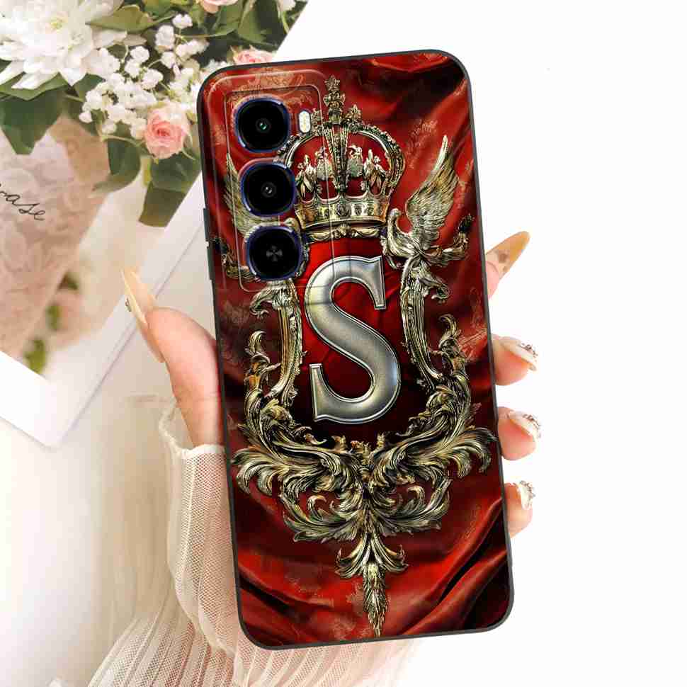 For Itel City 100 Case Crown Letter Soft Silicone Phone Back Cover For ITEL City 100 City100 4G 2025 ShockProof Case Bags  6.75"