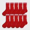 [10 pack] RUNNING CREW FLOGGER FIT SOCKS_LONG_RED